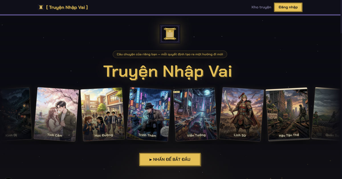 Official Plotwarp preview showing a fantasy setting for an AI text adventure